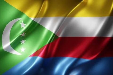 Union of the Comoros 3d flag Stock Illustration