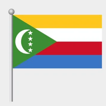 Union of the Comoros flag vector template background realistic copy Stock Illustration