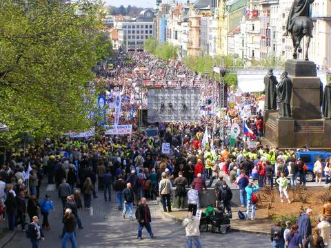 Union demonstration Stock Photos
