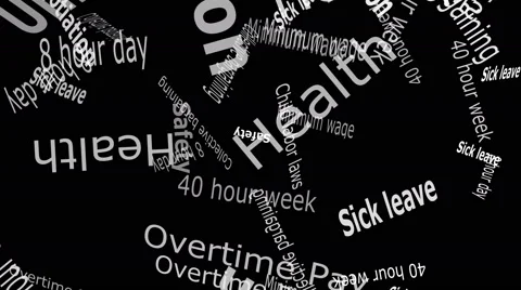 Union Falling Words White Letters on Black Background 4K Stock Footage 45847467
