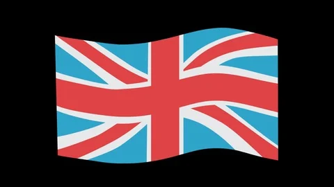 Union Flag with alpha channel in 4K Video stock 111574285