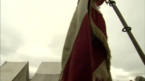 Union flag at base camp Stock Footage 39974216