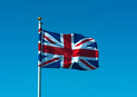 Union Flag on pole Stock Photos