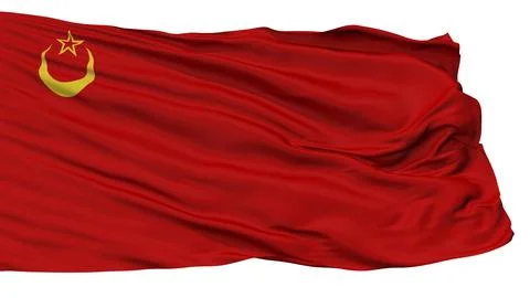 Union Of Islamic Soviet Republics Flag, Isolated On White Background Stock Illustration