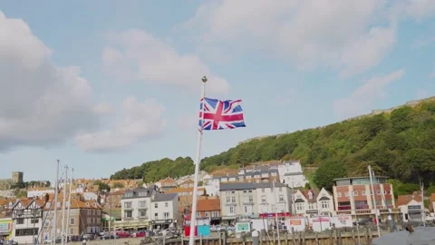 Union Jack in the breeze Video stock 218349593