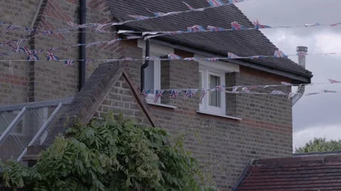 Union Jack Bunting Flags 스톡 동영상 236412270