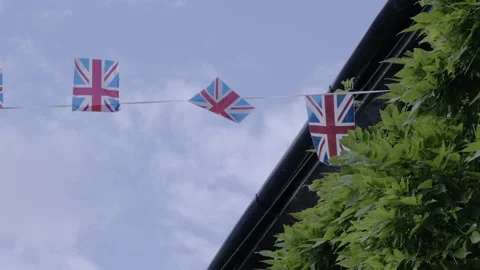 Union Jack Bunting Flags 스톡 동영상 236416231