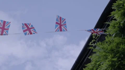 Union Jack Bunting Flags 스톡 동영상 236416465