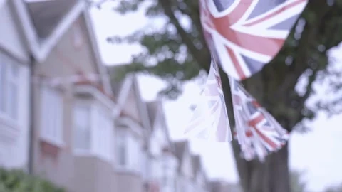 Union Jack Bunting Flags 스톡 동영상 236475785