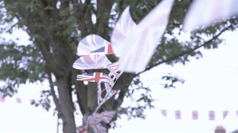 Union Jack Bunting Flags 스톡 동영상 236476060