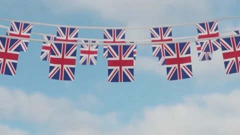 Union Jack Bunting Stock Footage 170929693