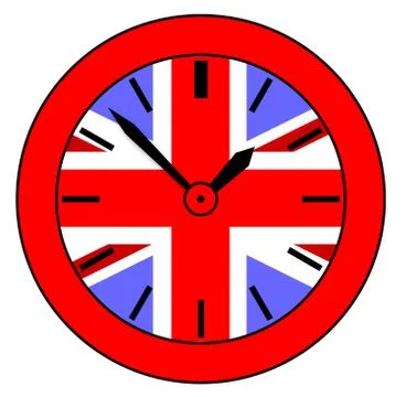 Union Jack Clock Stock Illustration
