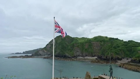 Union Jack flag in the breeze Stock Footage 283268249