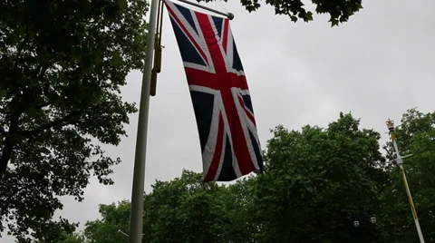 Union Jack Flag Stock Footage 38832757