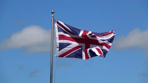 Union Jack Flag Stock Footage 196941917
