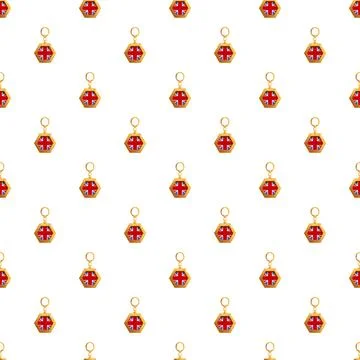Union jack flag keychains forming a seamless pattern Stock Illustration