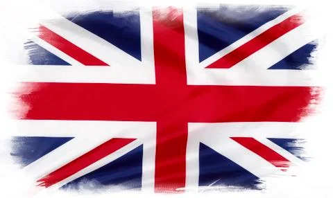 Union Jack flag on plain background Stock Illustration