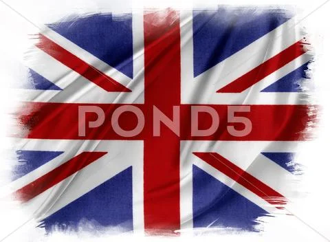Union Jack flag on plain background Stock Illustration