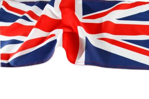 Union Jack flag on plain background Stock Photos