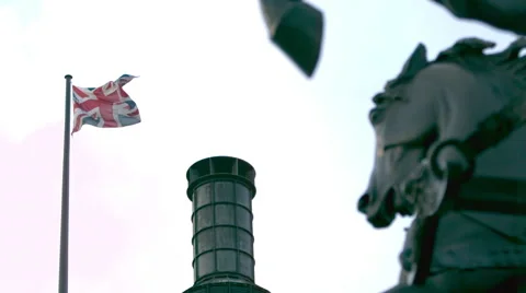 Union Jack Flag in SlowMotion Video stock 47777286