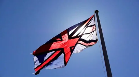 Union Jack Flag, Sun Flare &amp; Wind Vidéo 10862233