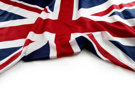 Union Jack flag on white background Stock Photos