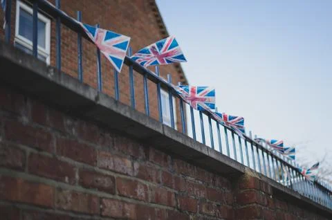 Union jack flags Foto stock