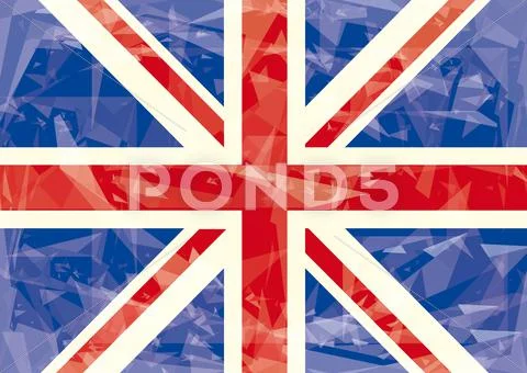 Union jack icy flag Stock Illustration