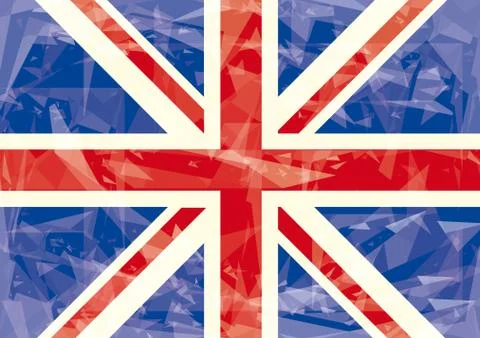 Union jack icy flag Stock Illustration