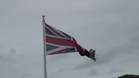Union Jack at Ilfracombe Stock Footage 79616657