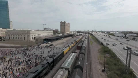 Union Pacific Big Boy No. 4014 Train - Fort Worth Stock Footage 287755966