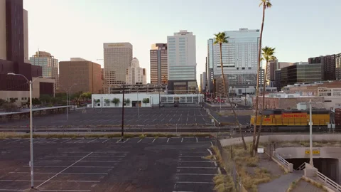Union Pacific train moving through Phoenix,Az,USA Stock Footage 134339397