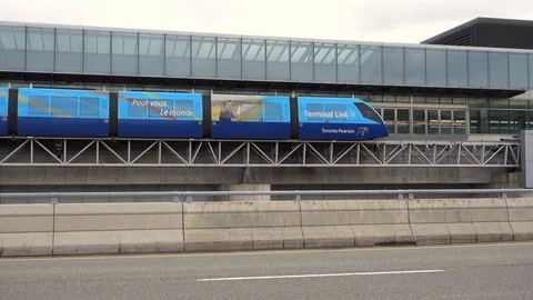 Union Pearson Express Train Air-Rail Link To Downtown Toronto Canada 動画素材 90791293