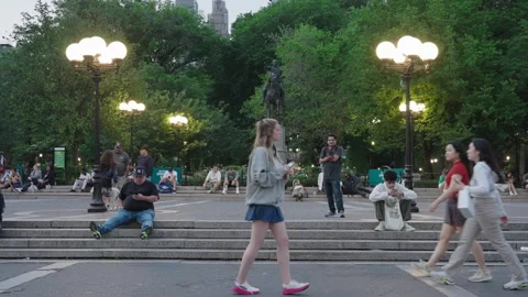 Union Square In The Evening 스톡 동영상 242518002