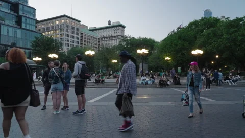 Union Square In The Evening 스톡 동영상 242518008