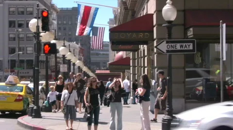 Union Square Interstection Stock Footage 152460