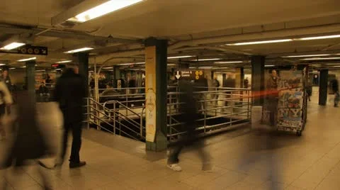 Union Square, NYC Subway timelapse Stock Footage 22339918
