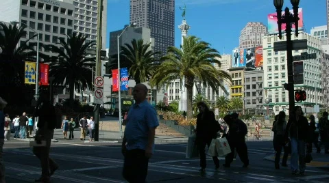 Union Square, San Francisco 스톡 동영상 324744