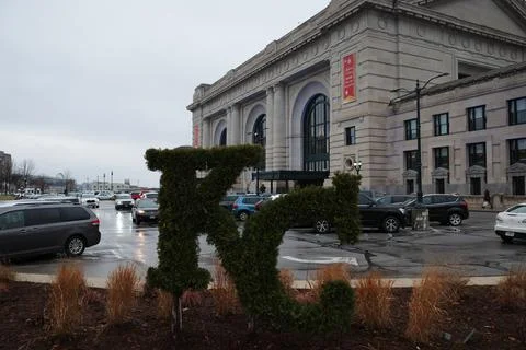 Union Station KC on a Dark Winter Day Fotos de archivo