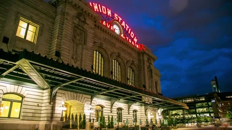 Union Station Motion Controlled Timelapse Denver, CO Stock Footage 52372641