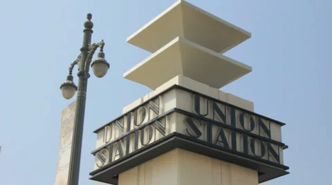 UNION STATION SIGN Stock Footage 5088516