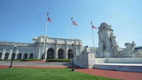 Union Station View Outside. Washington DC Stock Footage 150845057