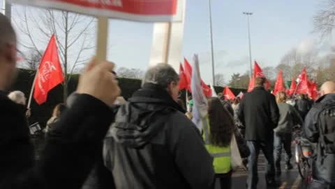 Union strike (8523) Video stock 9170528