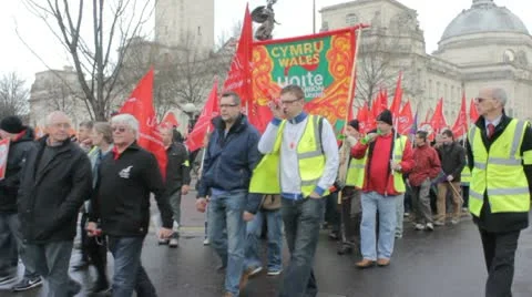 Union Strikes (8471) Video stock 9144444