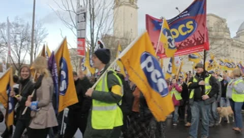 Union strikes (8473) 스톡 동영상 9177077