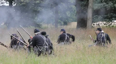 Union troops withdraw Video stock 8509867