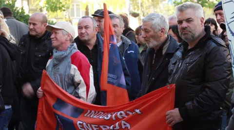 Union Workers On Strike Video stock 32722475