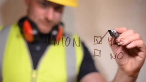 Union yes or no Stock Footage 80174396