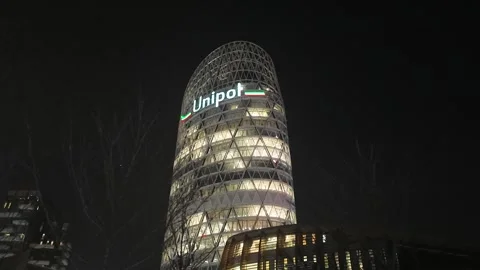 Unipol Tower, iconic skyscraper in financial district of Milan, Italy Stock Footage 305308933