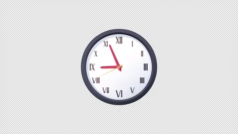 Unique 12-Hour Clock Motion Graphics: Captivating Animated Timepieces Stockbeeldmateriaal 276683220